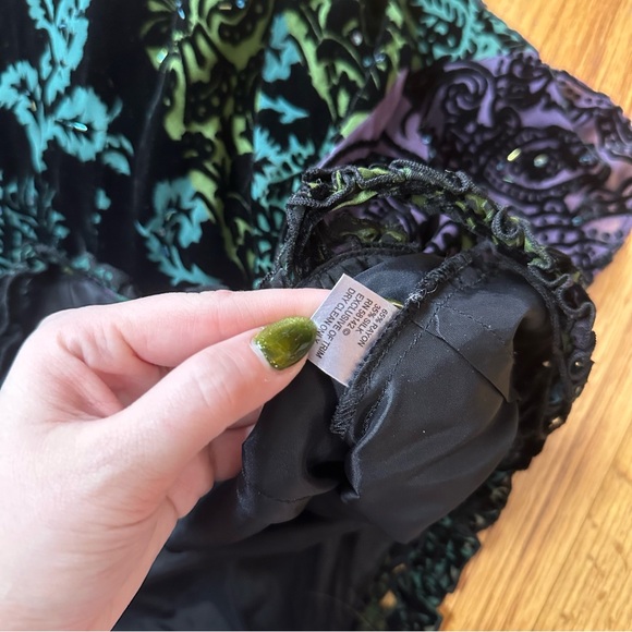 Whimsigoth burnout velvet vintage dress - Picture 4 of 5